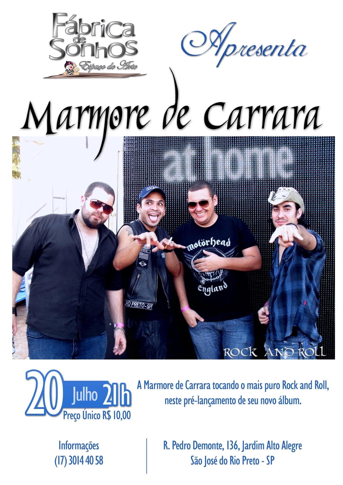 Banda Mármore de Carrara — cartaz de show